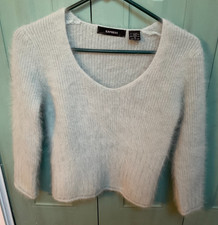 Maglione Vintage Y2K Express Angora Capelli di Coniglio Ritagliati | Taglia Media | Usato in ottime condizioni
