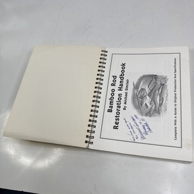 BAMBOO ROD RESTORATION HANDBOOK by Michael SINCLAIR Signed! spiral