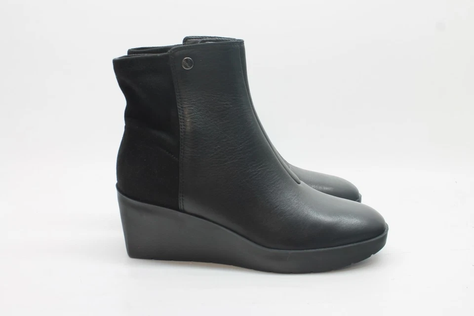 Botines de cuña Vionic Skylar para mujer negros napa FS 6M Foto 2 de 4