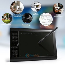 New Digital Drawing Tablet with 10 inch Screen, Graphics tablet Battery-free Pen