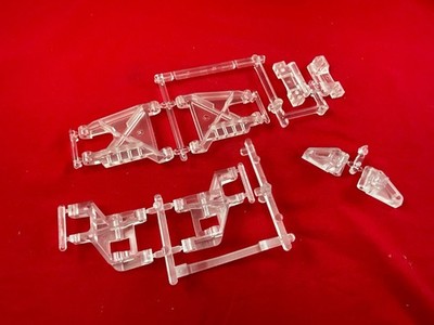 TEAM ASSOCIATED RC10CC CLEAR FRONT + REAR SUSPENSION ARMS MOUNTS a-arms RC10