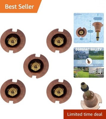 Efficient 5-Pack Brass Pop-Up Flush Head Sprinklers - Compatible & Versatile