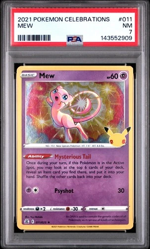 2021 POKEMON CELEBRATIONS #011 MEW PSA 7