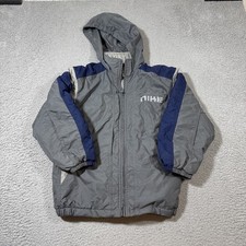 Vintage Y2K Nike Winter Boys Sz S 8 Coat Puffer Grey Blue Tuck Away Hood