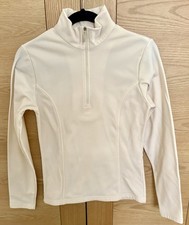 Women’s Marker Cream Fleece Lined Slim Fit 1/4 Zip Top - Size M (Made In USA)