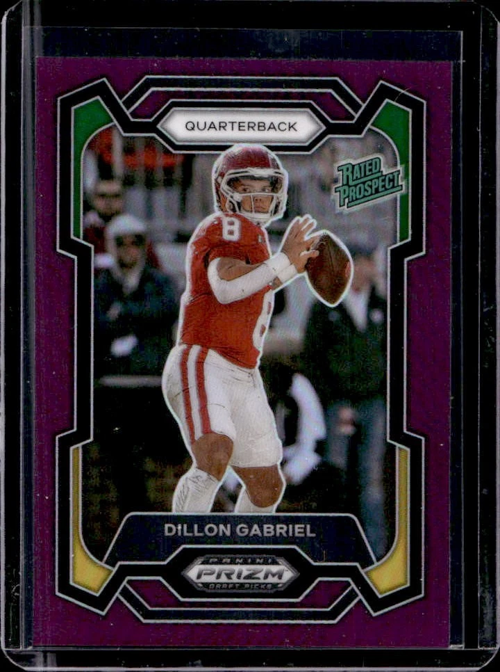 2024 Prizm Draft Picks Dillon Gabriel Purple Rated Prospect #3/75