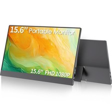 15.6 Inch Portable Monitor Ultra Slim Full HD 1080p IPS Travel Monitor, USB C...