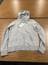 Nike Women  s Gray Sportswear Club Fleece Full-zip Hoodie DQ5471-010 S