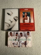 Vintage 90s R B Cassette Tapes Lot Whitney Houston Boys 2 Men Mariah Carey Rap
