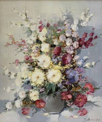 Ölgemälde Stillleben Blumen Dusan Stanisic (XX) 84x74cm