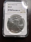 2012 American Silver Eagle Coin NGC MS69 1oz .999 Fine Silver