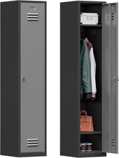 Metal Lockers for Employees,71" Metal Storage Cabinet with Lock,1 Door Steel Sto