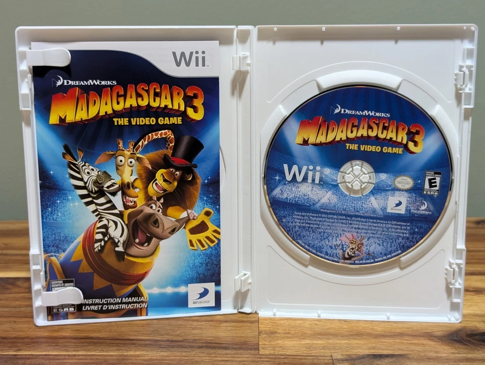 Madagascar 3: The Video Game (Nintendo Wii, 2012)➡️CIB - Tested - Near Mint 📀! - Image 3 of 4