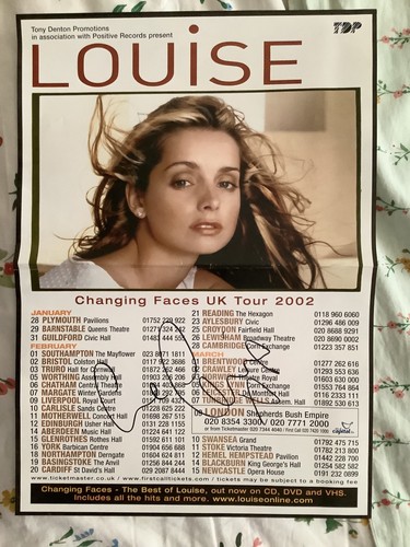 Signiertes Louise Redknapp Tour Poster 2002