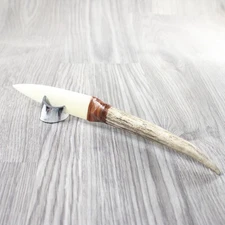 Elk Antler Handle Bone Blade Ornamental Knife #2659    Mountain Man Knife