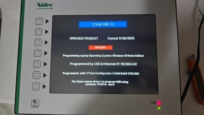 Control Techniques CTVUE-310R V2 HMI   Red Lion G310R   Open box, Tested