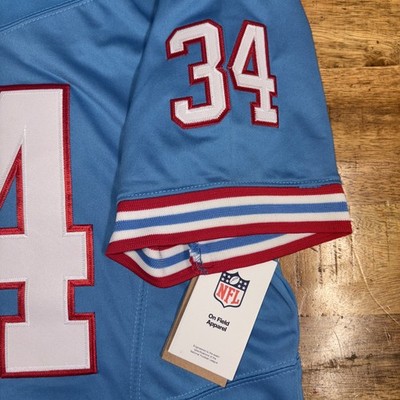 NFL CAMPBELL 34 フットボールロンＴ ブルー Houston Oilers Titans Earl Campbell Nike Football Jersey Luv ya