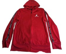 Youth Nike Air Jordan Red Full Zip Hoodie Sz LARGE
