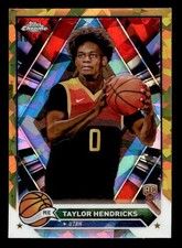 2023-24 Topps Chrome Sapphire Taylor Hendricks RC /50 Gold #147 Utah Jazz