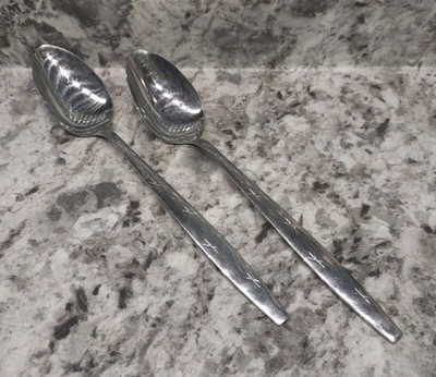 Vintage Heavenly Star Japan MCM Atomic Starburst 10.5  2pc serving spoons