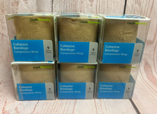 Cohesive Bandage Compression Wrap 6x (9 metres x 75mm) Beige Latex Free 0.30 per metre
