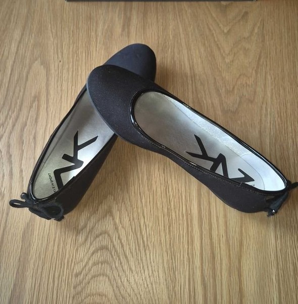Women Anne Klein Heels Black Textile 38.5