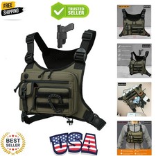 Outdoor Chest Bag For Men and Women, Tactical Vest For Running, Cycling, EDC ...
