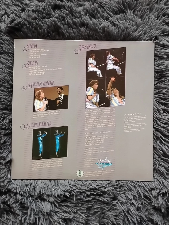 Sandi Patti - More Than Wonderful (LP, Album) Vinyl (Excellent Condition) - Imagem 2 de 4