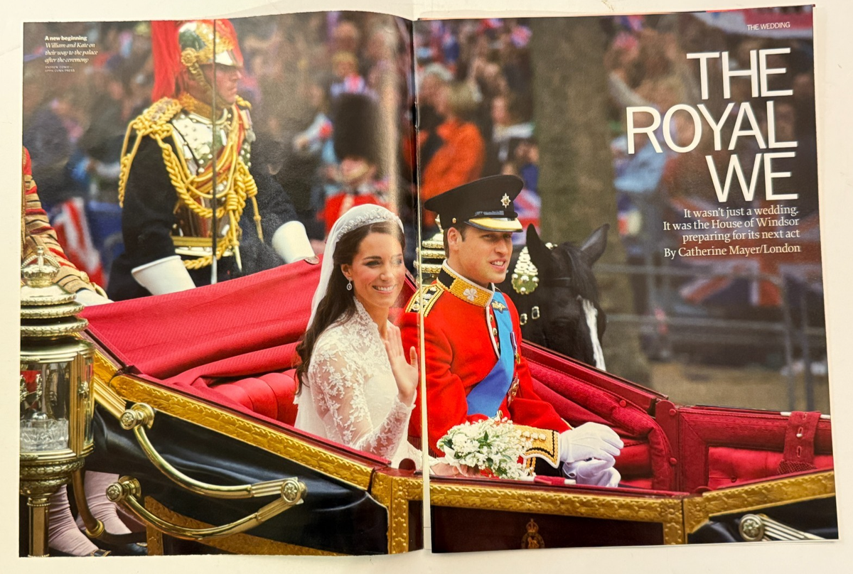 The Royal Wedding Kate & Prince William Excerpt Article from Time Magazine  2011 | eBay