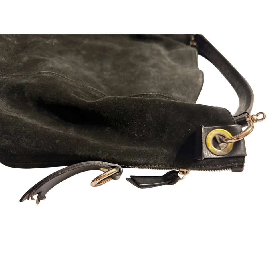 Gianni Chiarini 大号黑色麂皮绒和皮革托特包 - 意大利制造 — 第 2/4 张图片