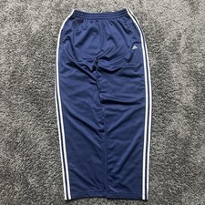 Vintage Y2K Adidas Men's Baggy Navy Blue Tear away Sweatpants Size Large