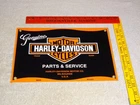 VINTAGE HARLEY DAVIDSON MOTORCYCLE PARTS 12" PORCELAIN METAL GASOLINE & OIL SIGN