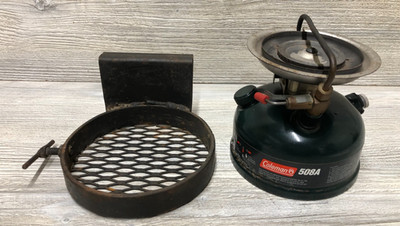 1996 Coleman Model 508A Single Burner Camp Stove w/Custom Mounting Bracket