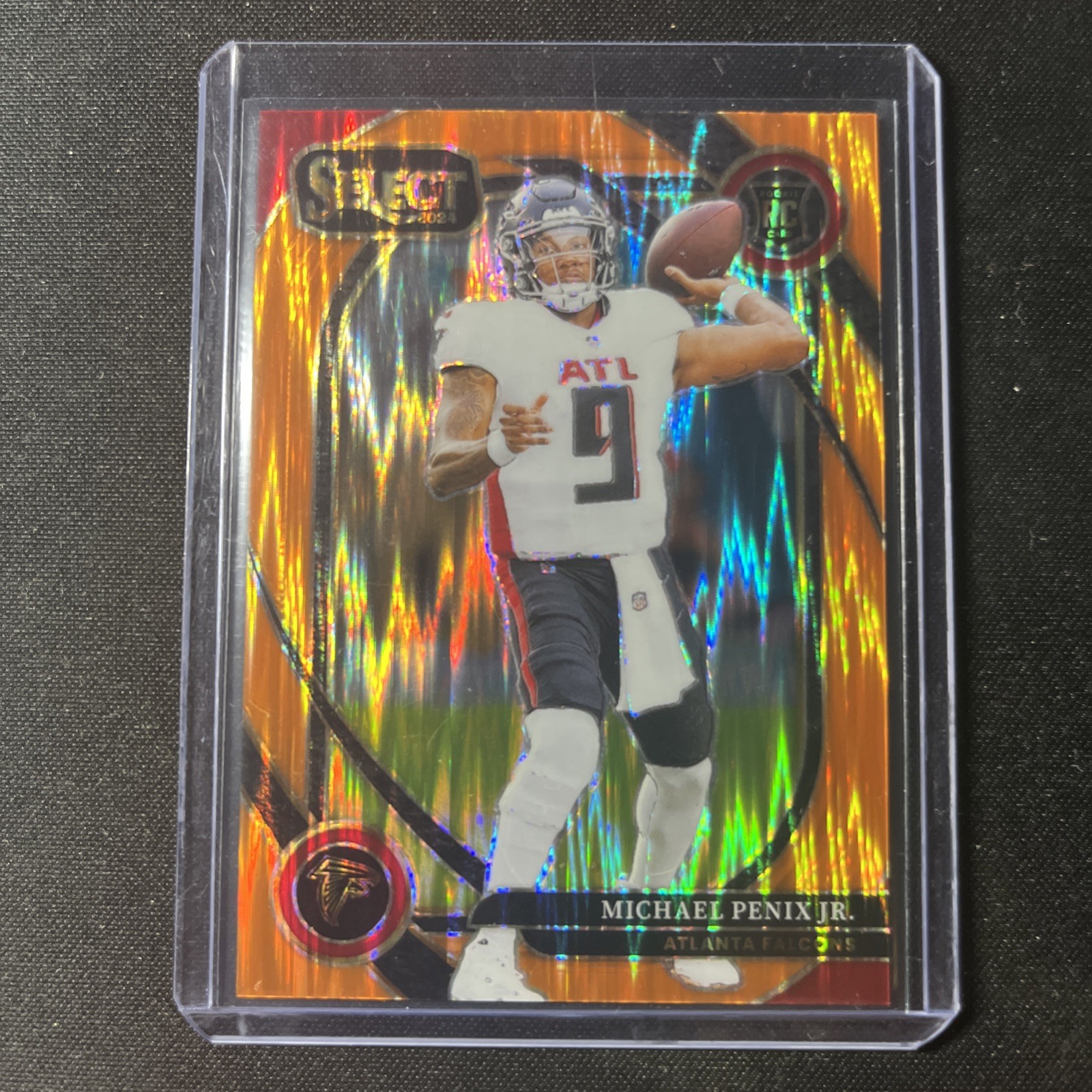 2024 Panini Select - Club Level Michael Penix Jr. #235 Orange Prizm Shock /399