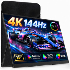 UPERFECT 19 Zoll Tragbarer Monitor 4K UHD 144Hz FreeSync VESA USB-C Gaming HDMI