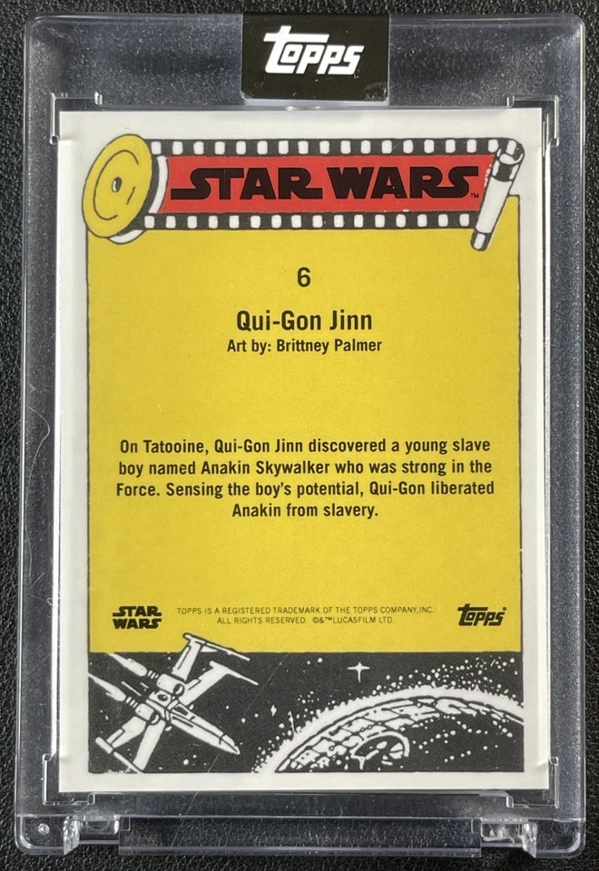 QUI-GON JINN 2022 TOPPS STAR WARS WRAPPER ART COLL #6 THE PHANTOM MENACE - Image 2 of 2