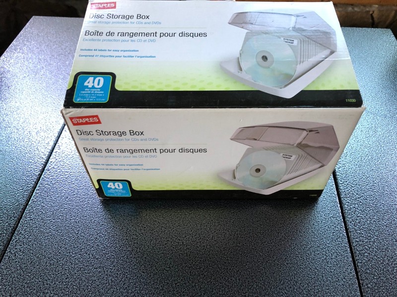 Staples Disc Storage Box for 40 CD/DVD Brand new in box