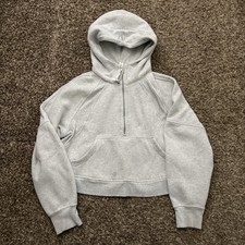 3635 Lululemon Scuba Oversized Half-Zip Hoodie Heathered Grey XS/S