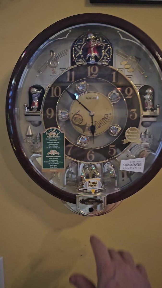 SEIKO melodies in motion QXM279BRH 訳あり品 New Seiko Melodies In Motion Collector's Edition Wall Clock 12