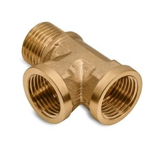 T Adapter 1/2 inch Female Pipe Thread Fittings Brass