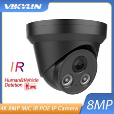 Vikylin 4K 8MP IR30M Turret IP Camera MIC CCTV Security Outdoor 2.8MM US Stock