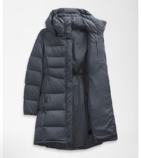 The North Face Women  s Metropolis Parka Long Coat 600 Fill Down Grey Small