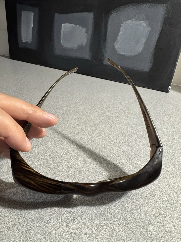 Jonathan Paul Fitovers Sunglasses Polarized UV400 Marbled Brown Black Frame - Image 3 of 4