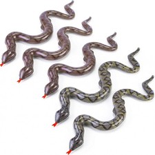 5PCS Inflatable Fake Snakes, 39 Inch Blow up Pool Snake Floats Animals for Repti