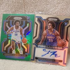 Panini Prizm Jeremiah Robinson-Earl Autographed Rookie Lot Thunder