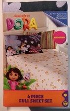 Dora The Explorer 4 Pc Full Sheet Set Microfiber Ages 3 