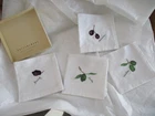Pottery Barn Olive Cocktail Embroidered Cocktail Napkins Vintage, Set of 4