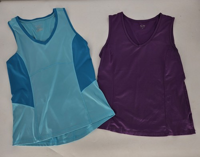 #ad Champion and Tek Gear Tank Bundle Athletic Gym Exercise Yoga Womens Large $17.99