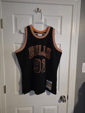 Mitchell Ness Dennis Rodman 97-98 Chicago Bulls Swingman Jersey Sz Large