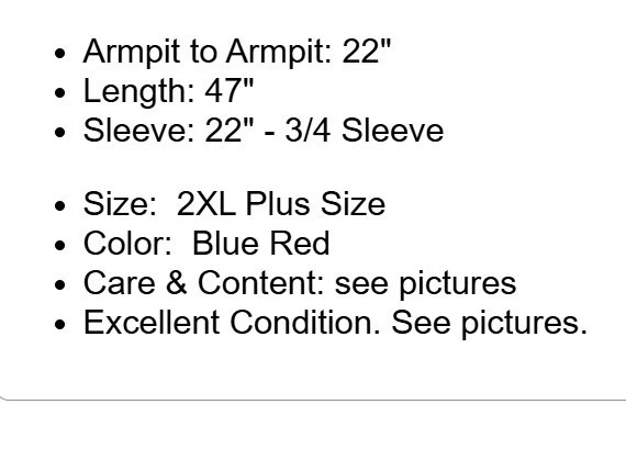 Matilda Jane 连衣裙大码 2XL 2X 蓝色红色花卉裹身弹力棉褶边 — 第 4/4 张图片